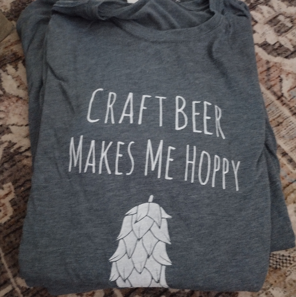 Craft beer makes me Hoppy graphic tees